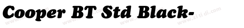 Cooper BT Std Black字体转换